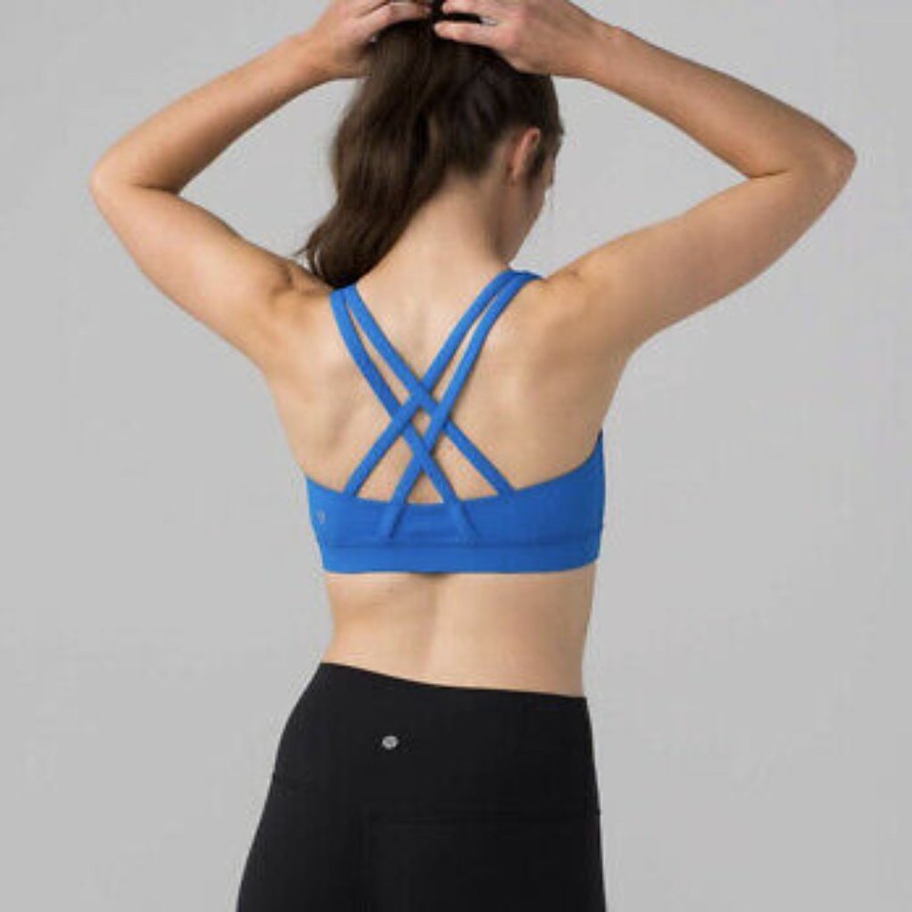 Lululemon Strappy Blue Energy Sports Bra - Picture 3 of 11